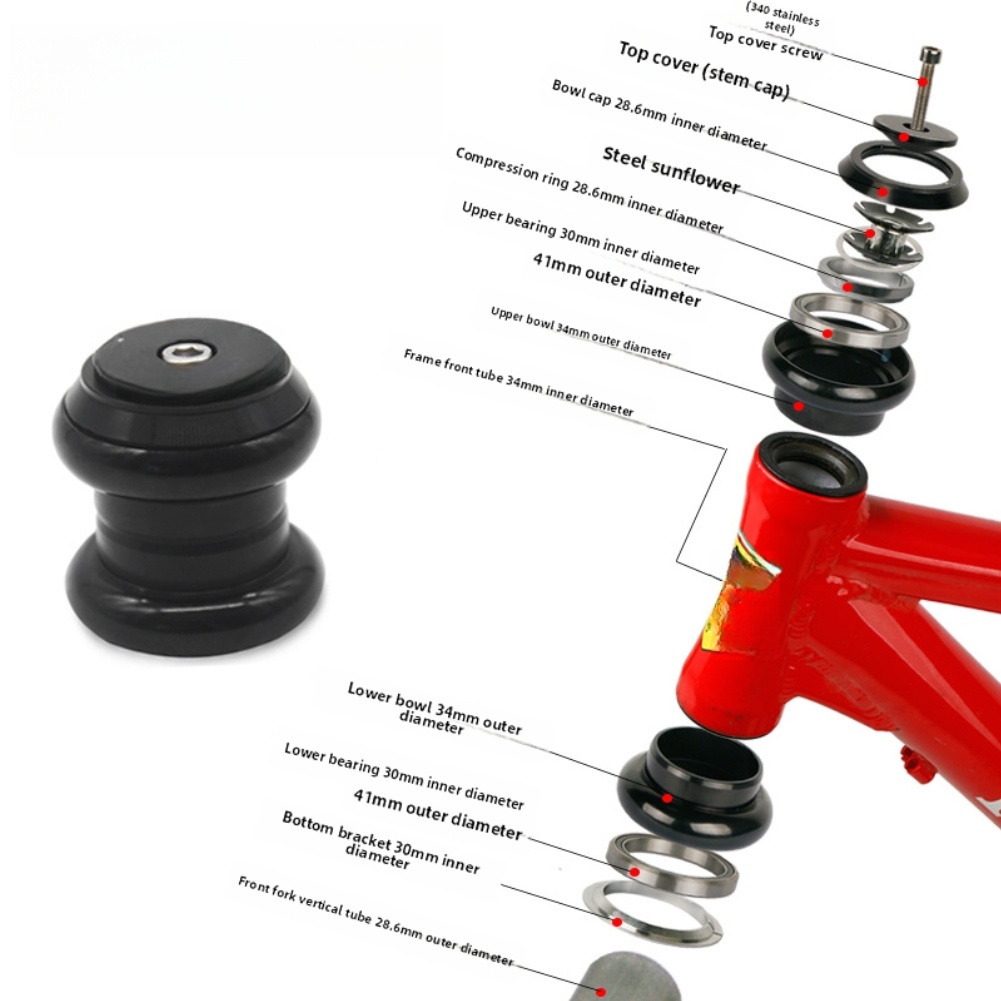 Mountain Biking Tube - 28,6 mm per copricapo superiore, compatibile
